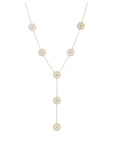 Collar 5 Círculos Dorada